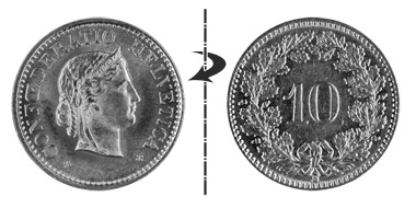 10 Rappen 1924, Normalstellung