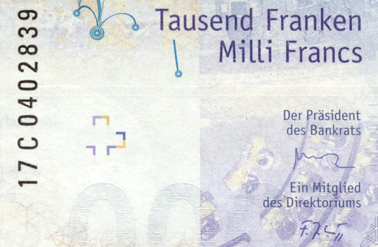 1000 francs, 2017