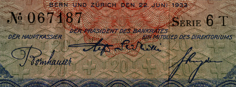 20 Franken, 1933