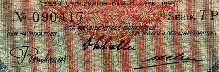 20 Franken, 1935