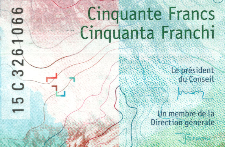 50 francs, 2015